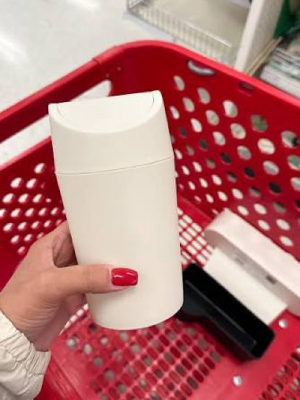 White Mini Trash Can